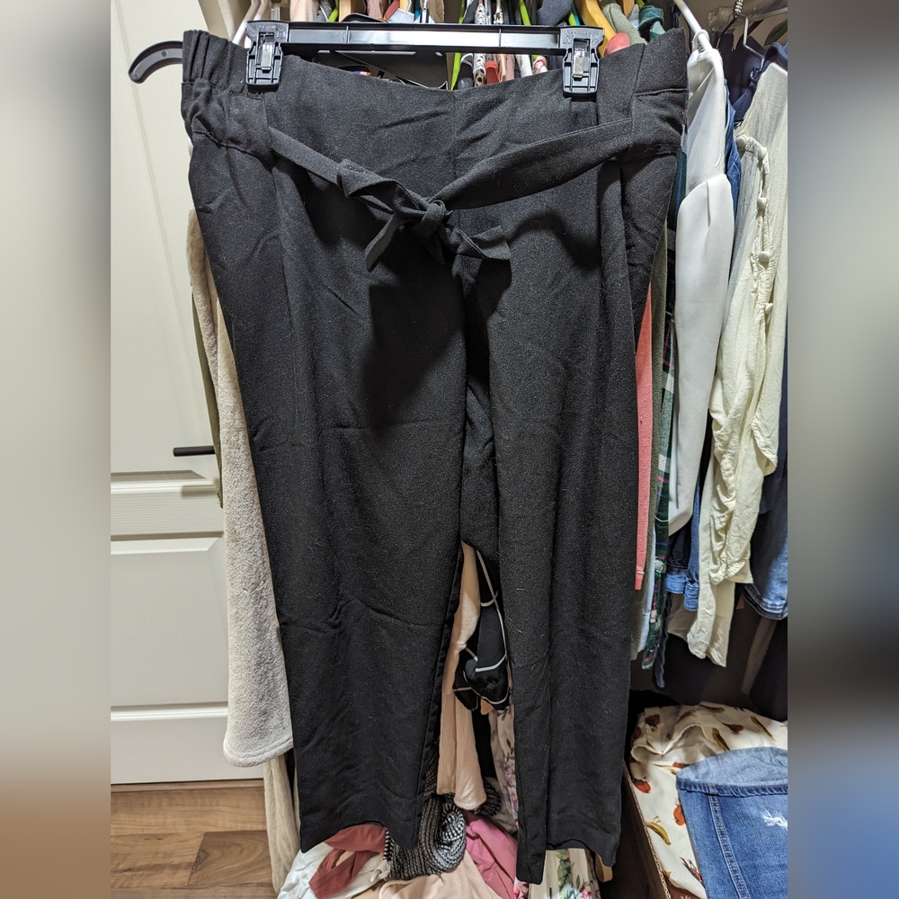 Asos Maternity black paperbag pants